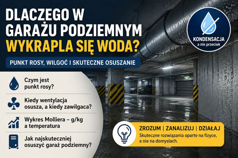 Dlaczego w garażu podziemnym wykrapla się woda?