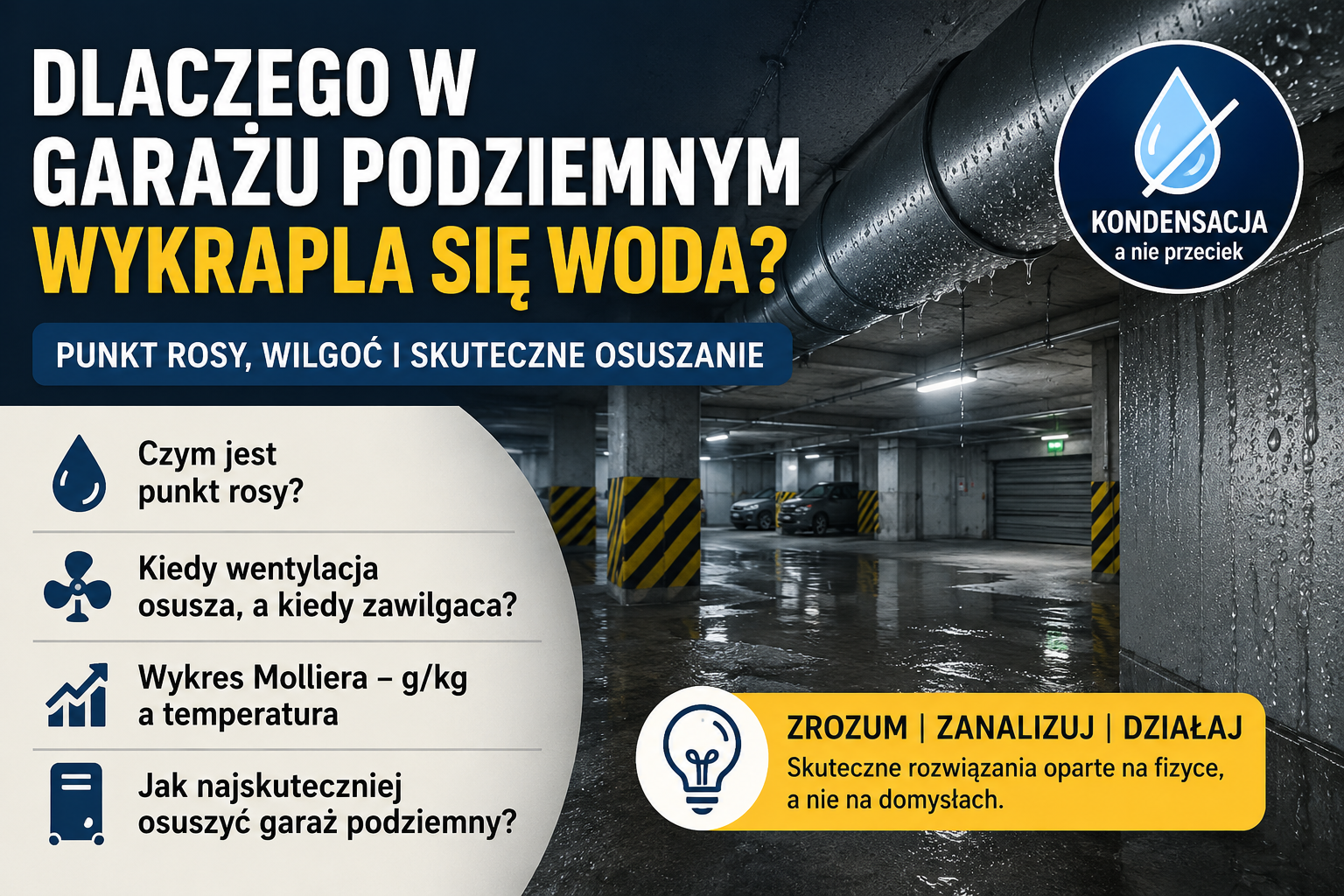 Dlaczego w garażu podziemnym wykrapla się woda?
