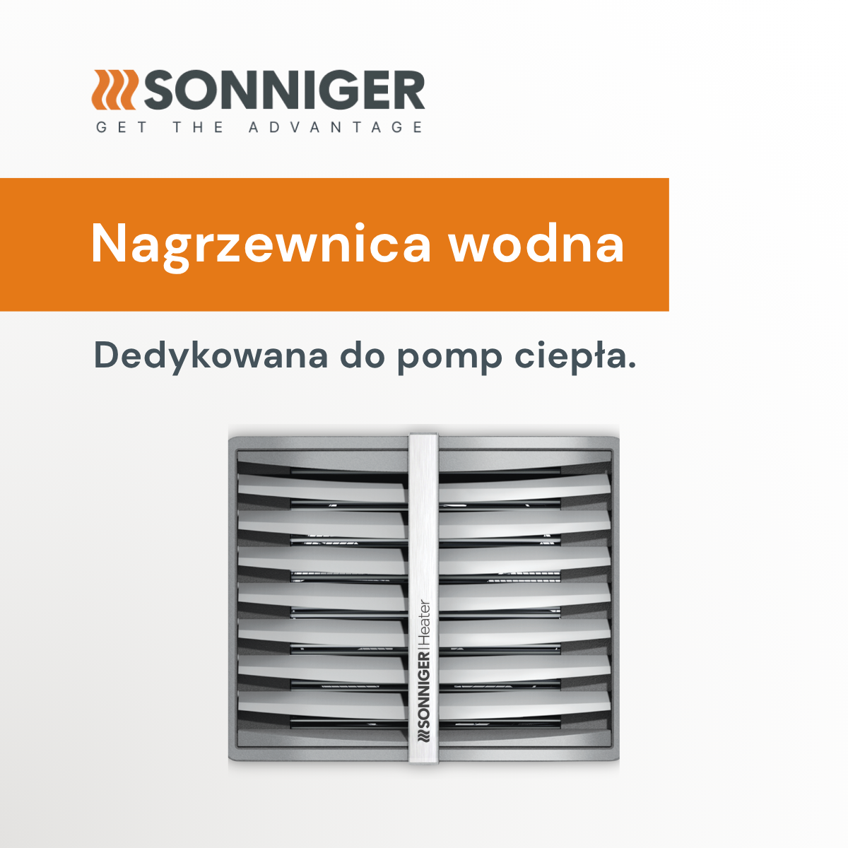Nagrzewnica wodna SONNIGER HEATER CONDENS do współpracy z pompami ciepła